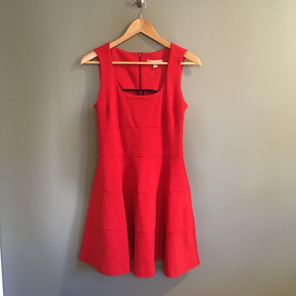 Banana Republic Dresses & Skirts - Banana Republic Red Orange Full Skirt Dress 6P